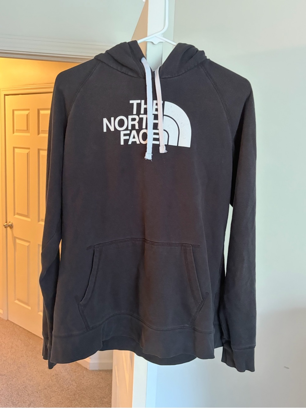 The North Face Black Hoodie with White Logo